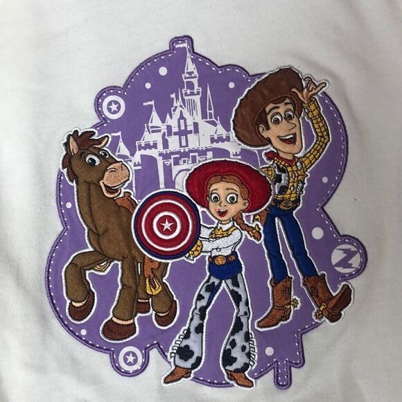 Disneyland Resort Hoodie with Toy Story Patchwork | Large - Picture 2 of 4